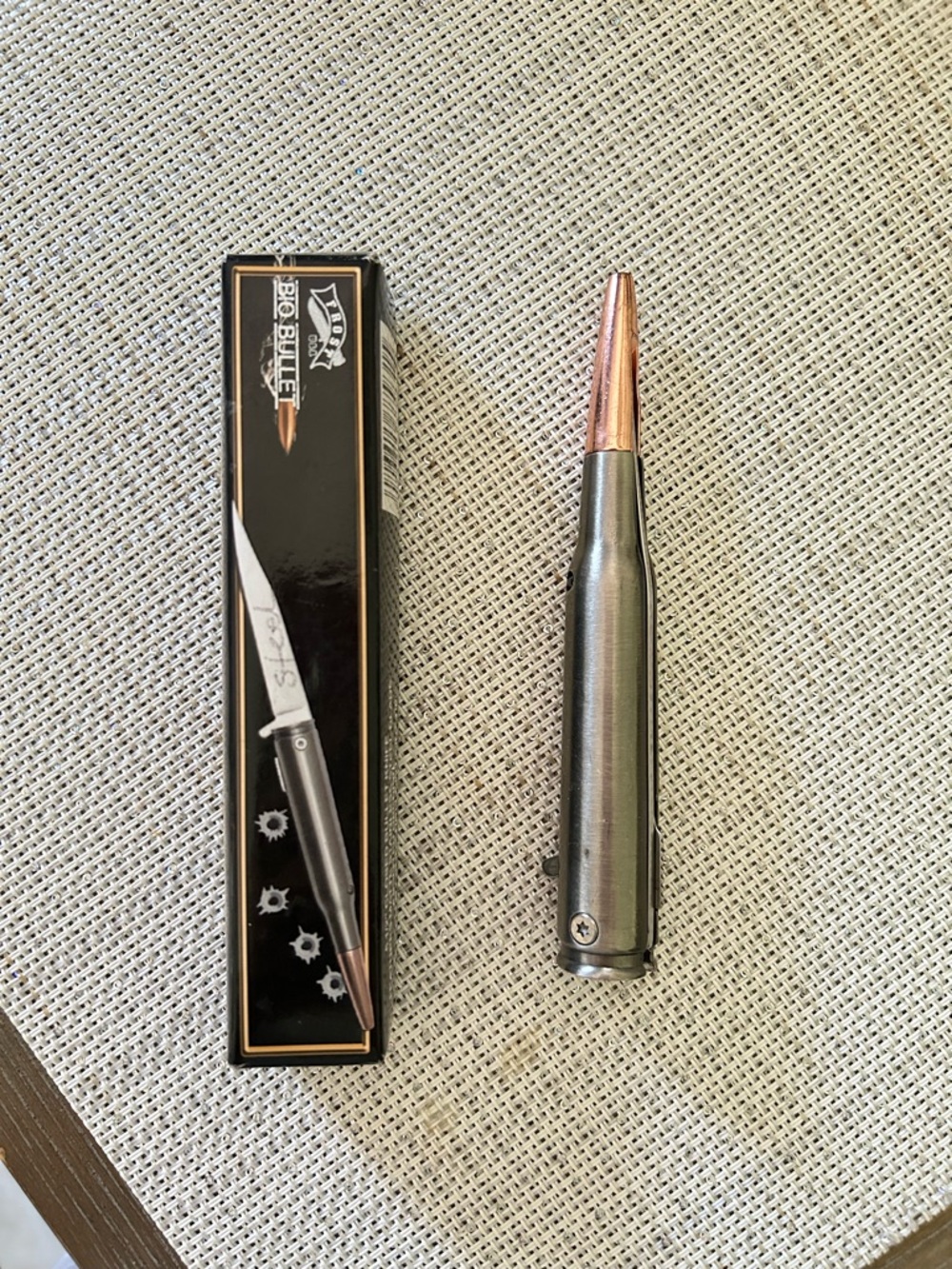 Frost Bio Bullet Knife - Metallic Gray with Copper Tip